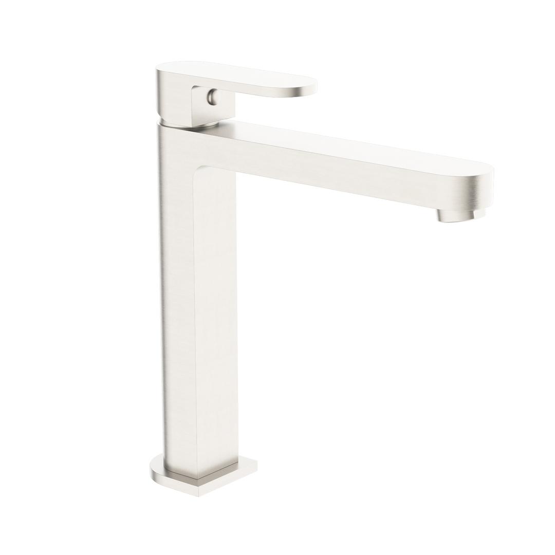 Nero Ecco Tall Basin Mixer Brushed Nickel