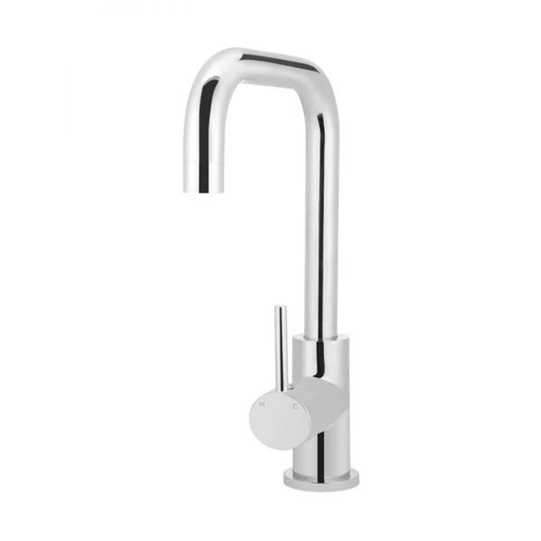 Meir Round Kitchen Mixer Tap Polished Chrome