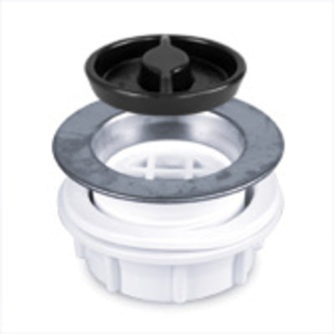 Plug & Waste 50mm W/Out Overflow Stainless Pvc - Rubber Plug