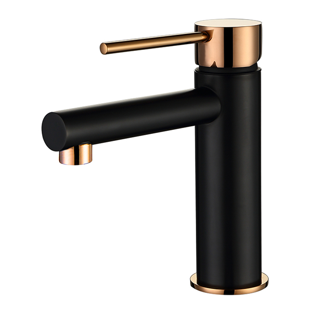 OTTI ROUL BASIN MIXER MATT BLACK ROSE GOLD