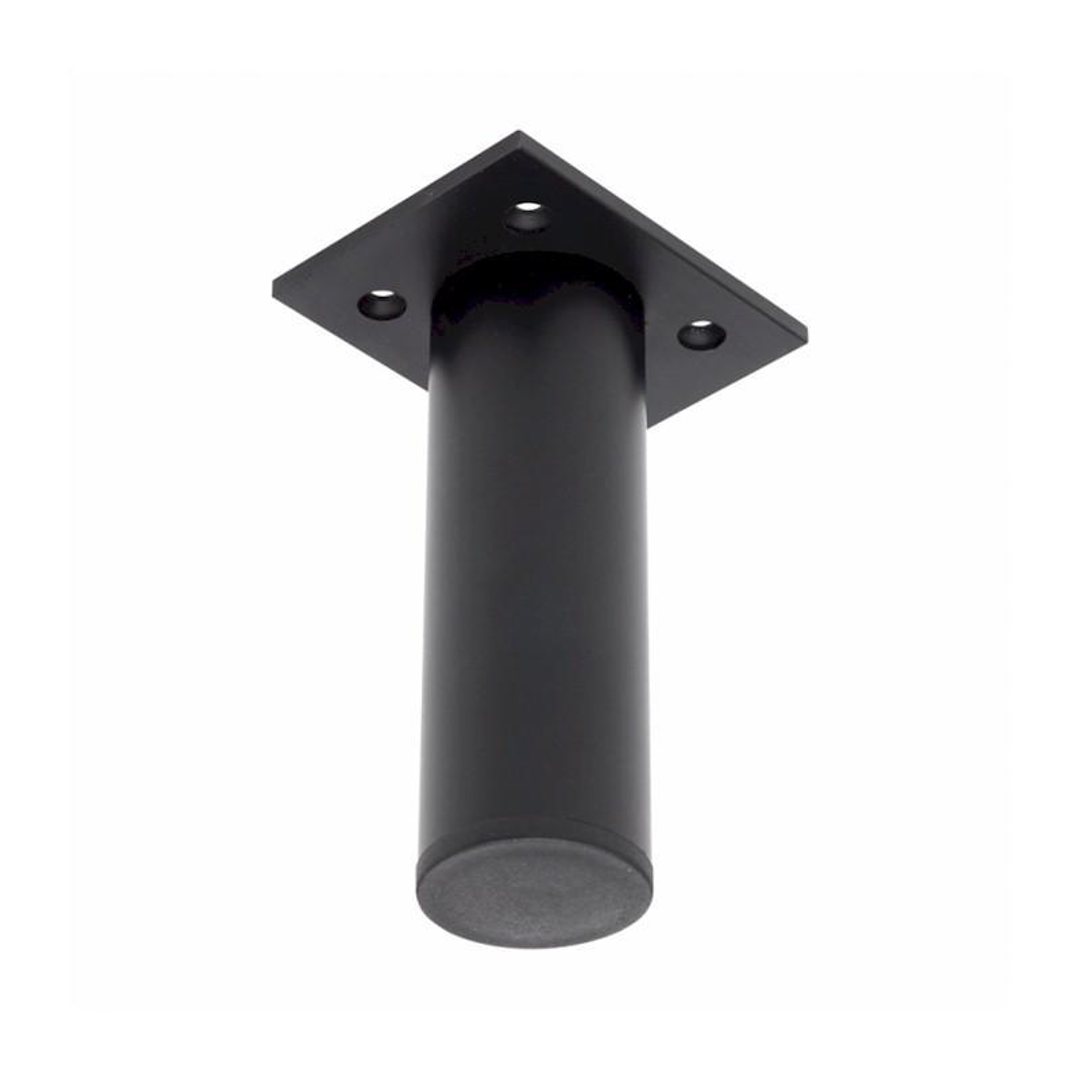 Fienza Hampton Round Adjustable 120mm Leg Matte Black