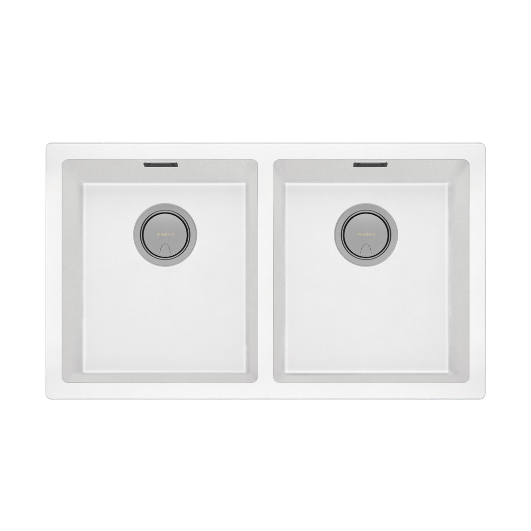 Phoenix 5000 Series Double Bowl Under/Over Sink Matte White
