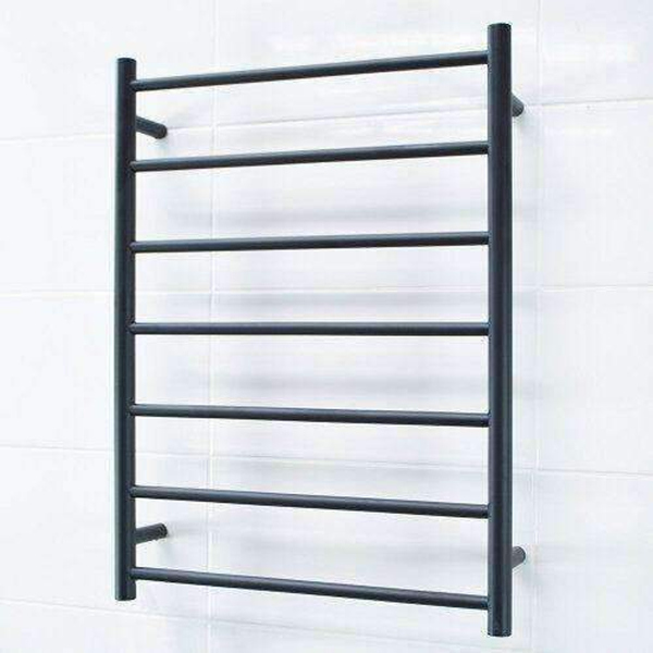 Radiant 7 Bar Rnd Heated Rail 800 X 600 Matt Black