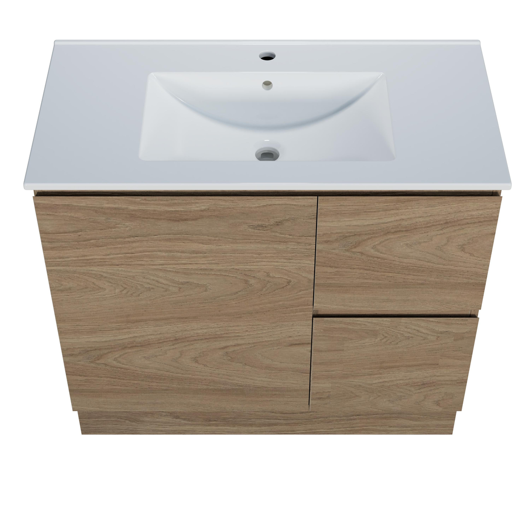 Harmony Vanity 900mm, Centre Bowl Alpha Top, Floor Standing