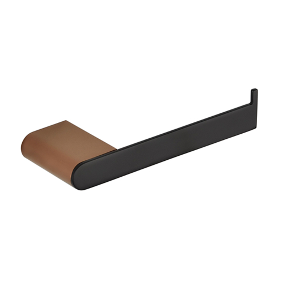 OTTI ZEVIO TOILET PAPER HOLDER BLACK & ROSE GOLD