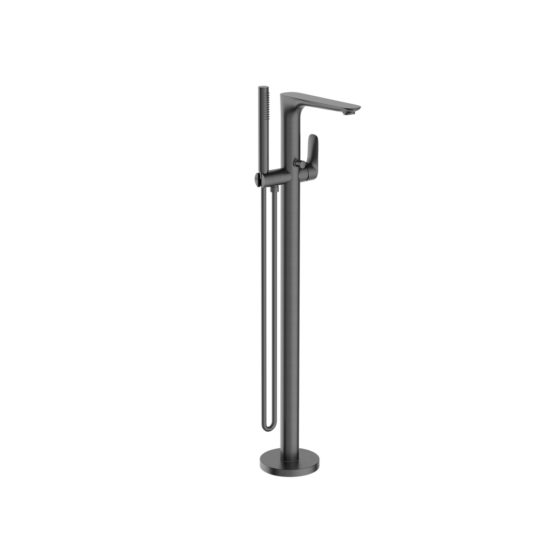 Nero Bianca Floor Standing Bath Mixer Gun Metal