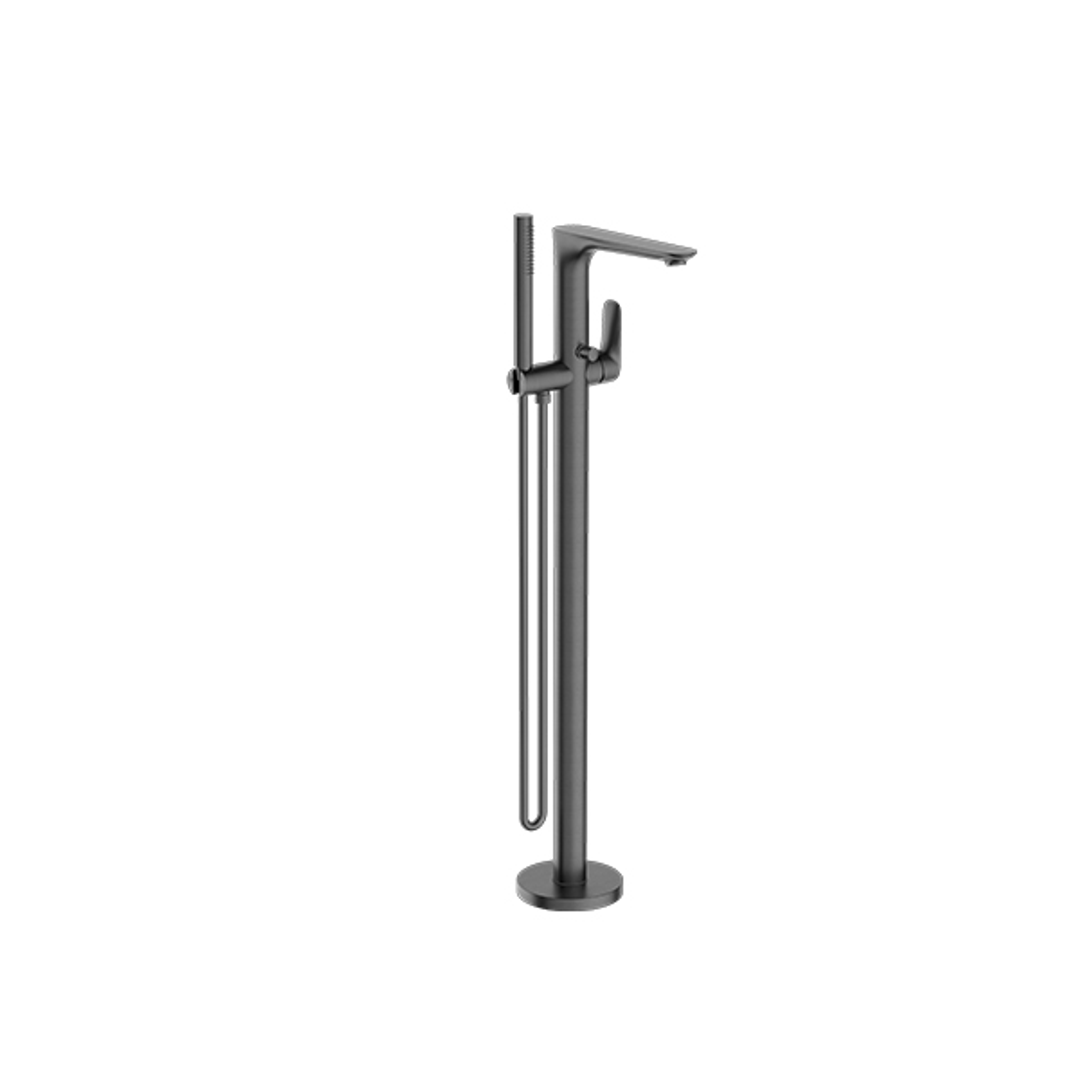 Nero Bianca Floor Standing Bath Mixer Gun Metal