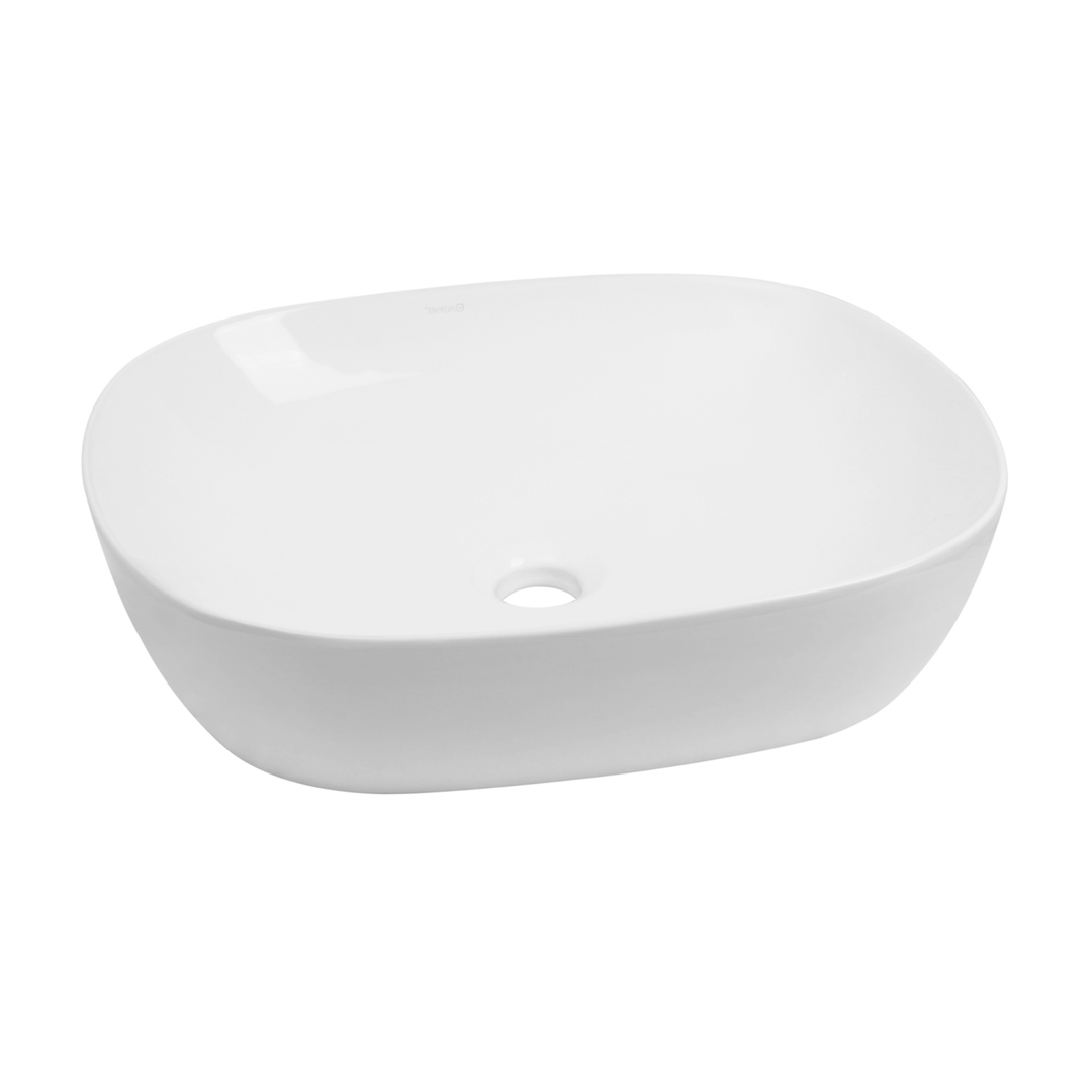 Otti Artis 98 Oval Above Counter Basin Nth Gloss White Fine Ceramic 465X375X120Mm