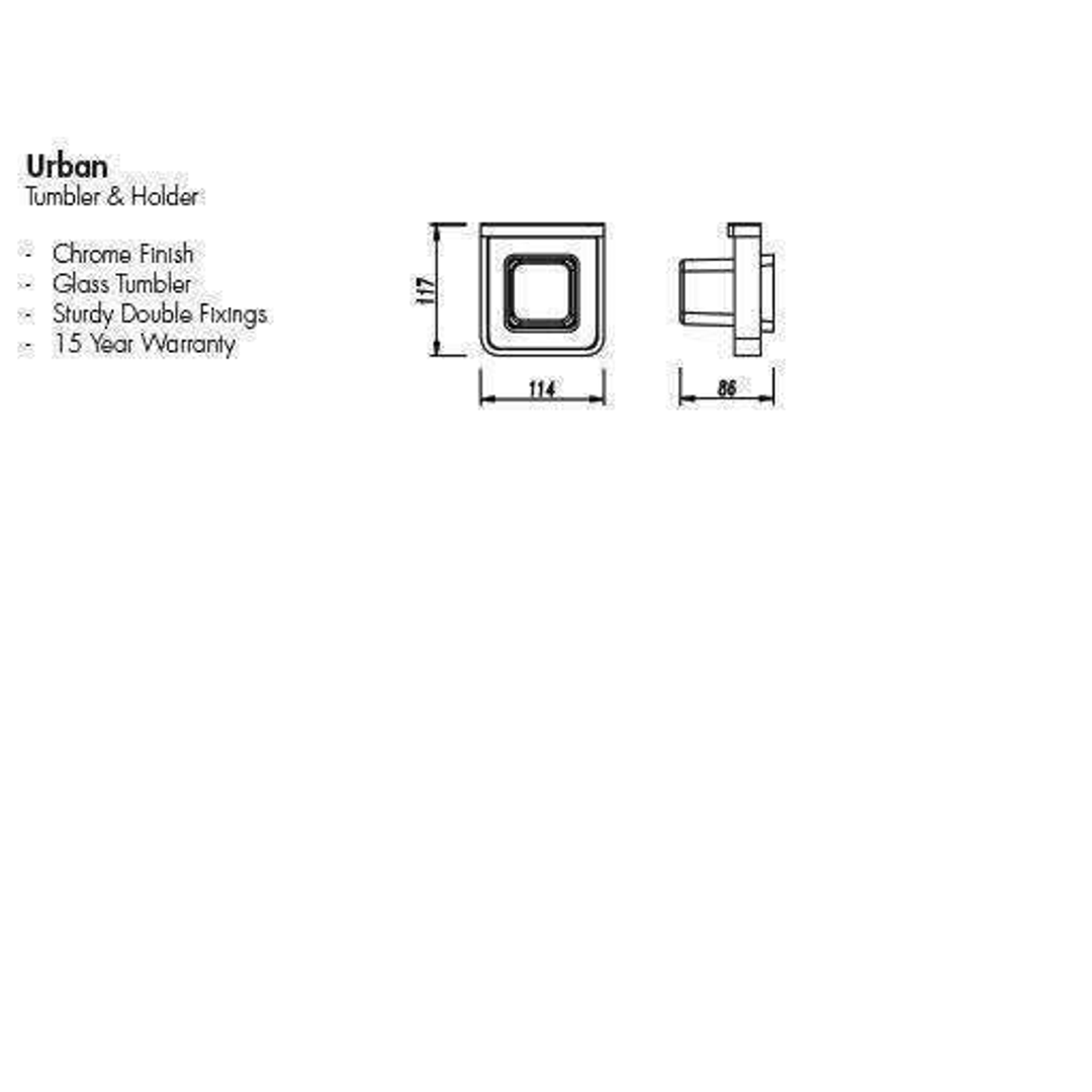 Aspire Urban Tumbler And Holder Chrome