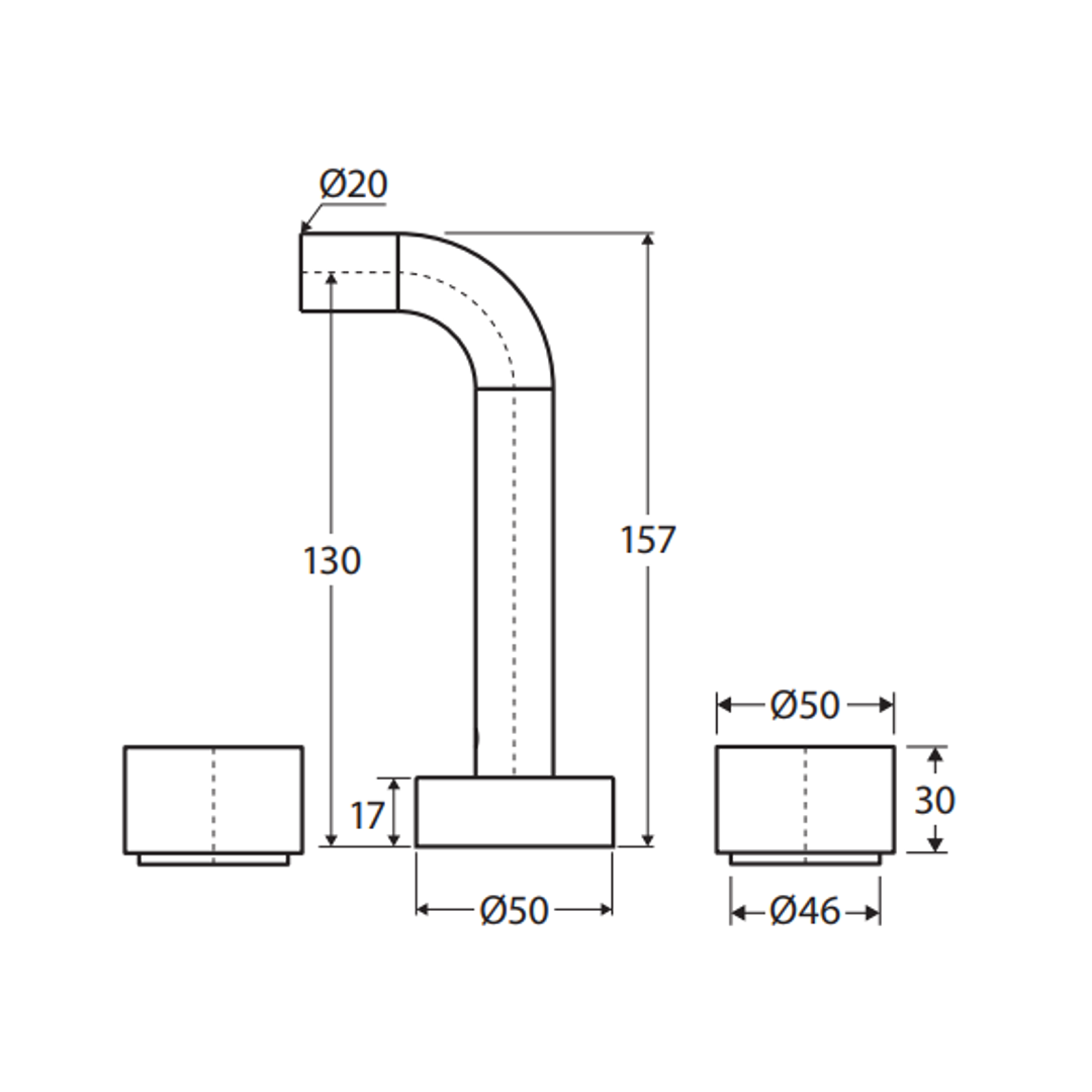 Fienza Kaya Basin/Bath Wall Tap Set - Matte Black