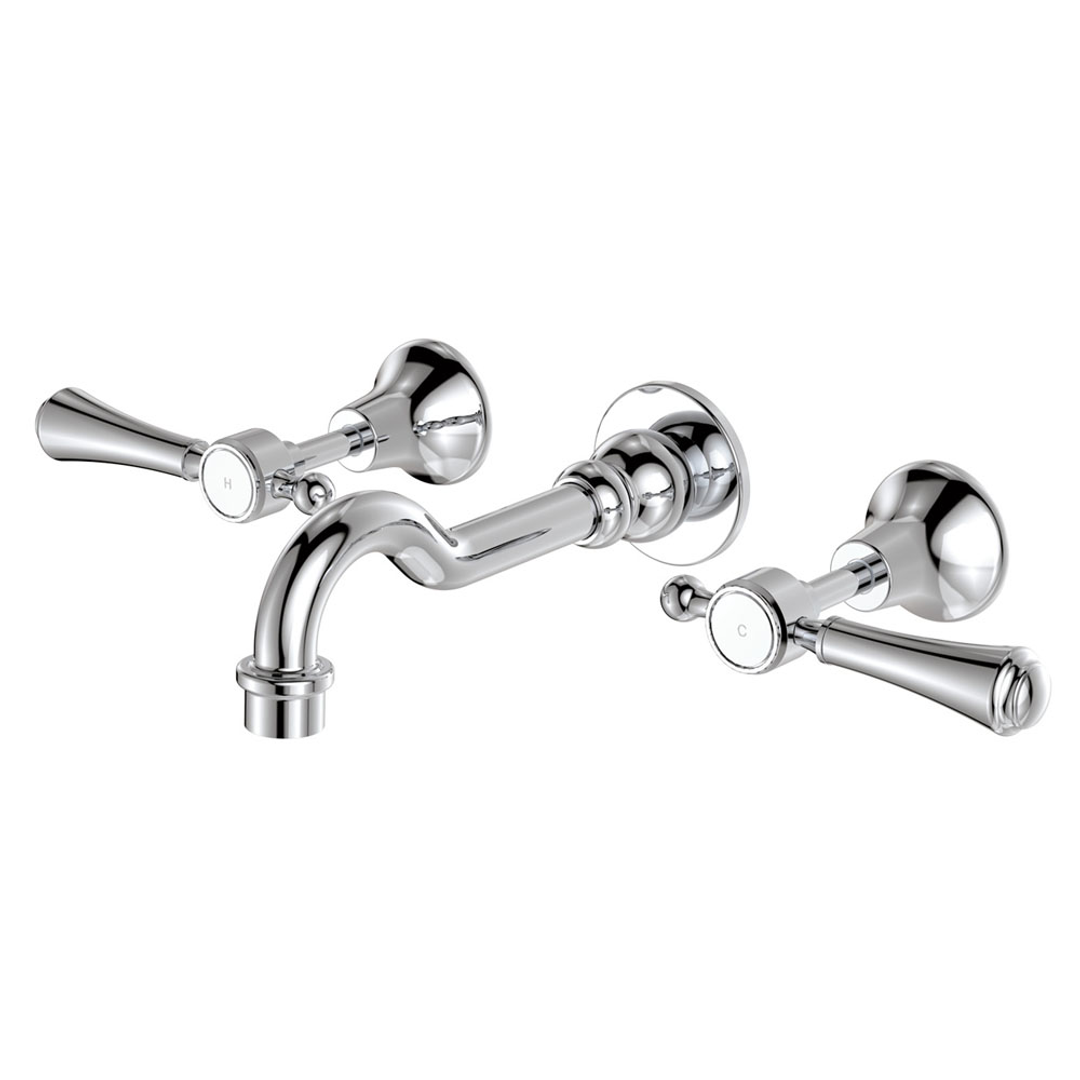 FIENZA LILLIAN LEVER WALL BASIN/BATH SET CHROME