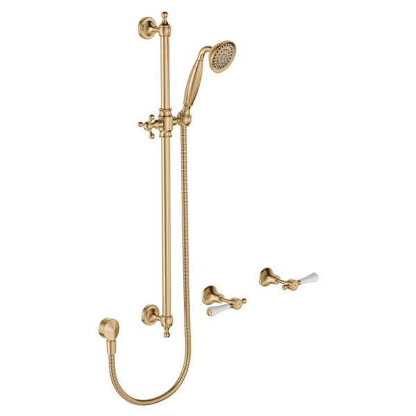Fienza Lillian Lever Rail Shower Set Urban Brass
