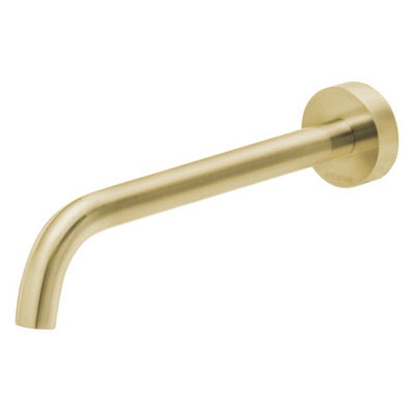 Phoenix Vivid Slimline Bath Outlet 230mm Curved Brushed Gold Vs7640-12