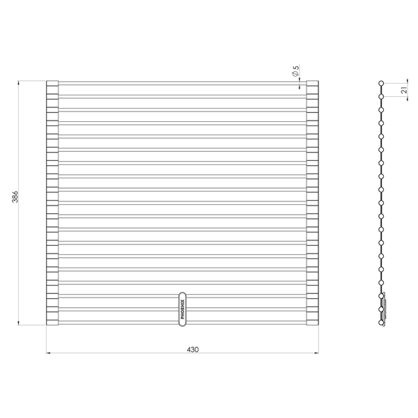 Phoenix Roller Mat Brushed Carbon 340-8570-16