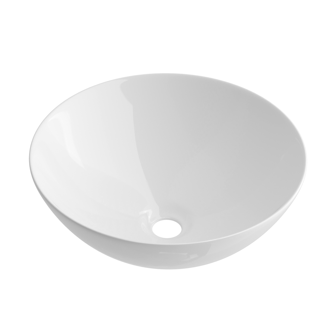 Otti Above Counter Basin Ultra Slim Gloss White Fine Ceramicsize 405*405*135