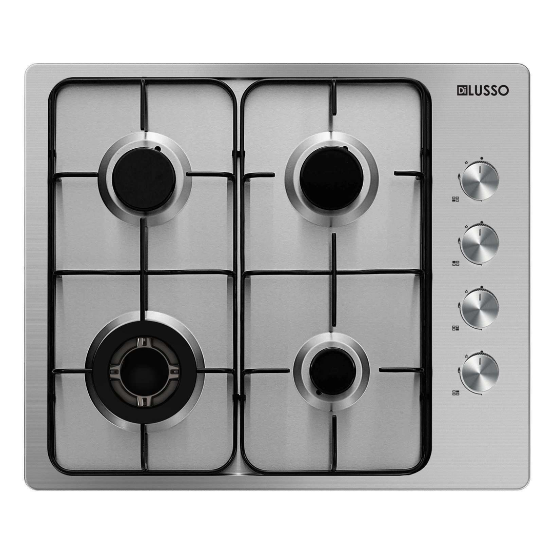 Di Lusso 60Cm Gc604Msfe Gas Cooktop Stainless Steel 4 Burner Inc Wok
