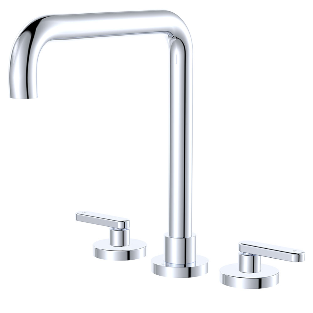 Fienza Kaya Chrome Lever Taps Squareline Hob Set Lf Sus304 & Lf Brass