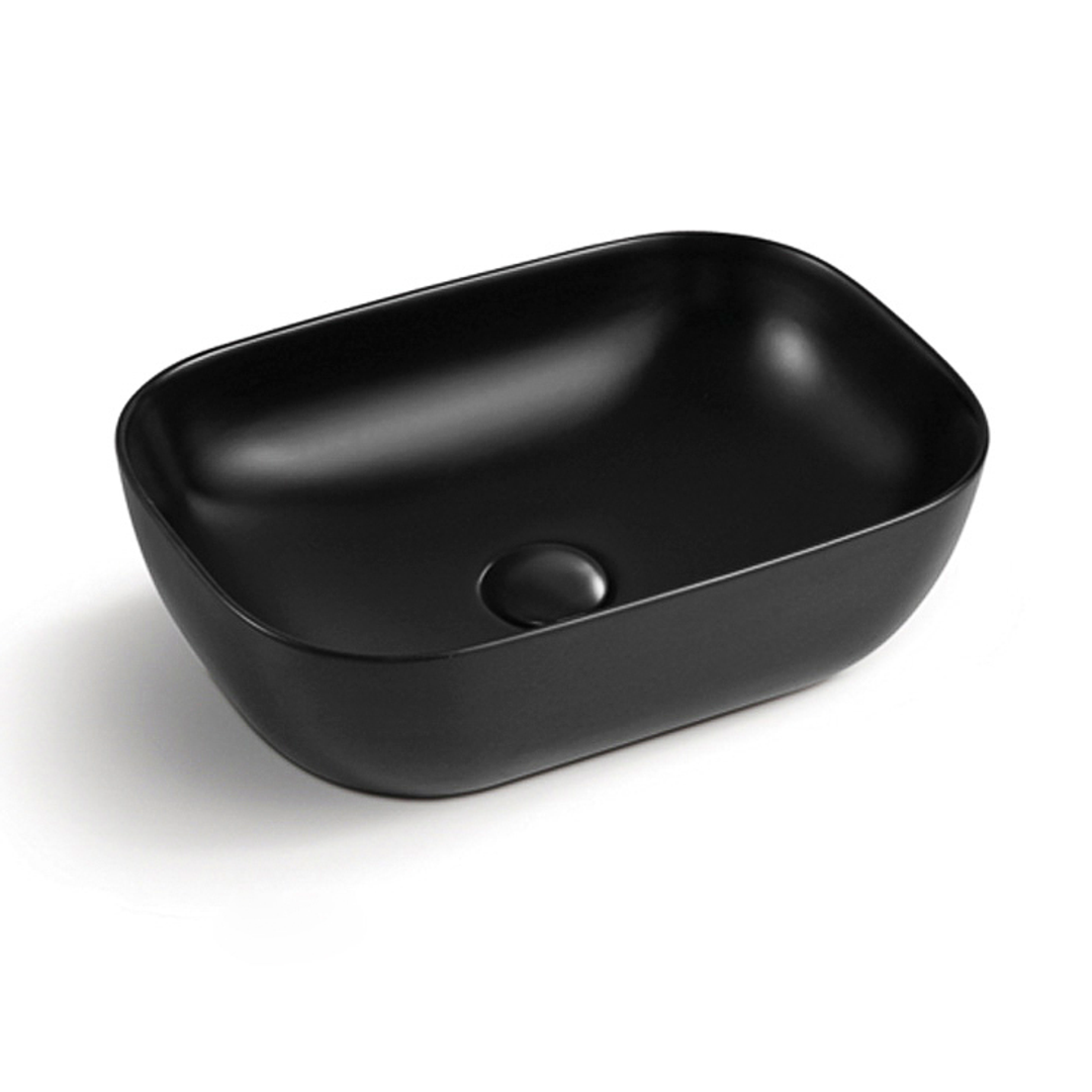 Otti Artis O'96 Ultra Slim Matt Black Fine Ceramic No Taphole Dimension: 455X320X135