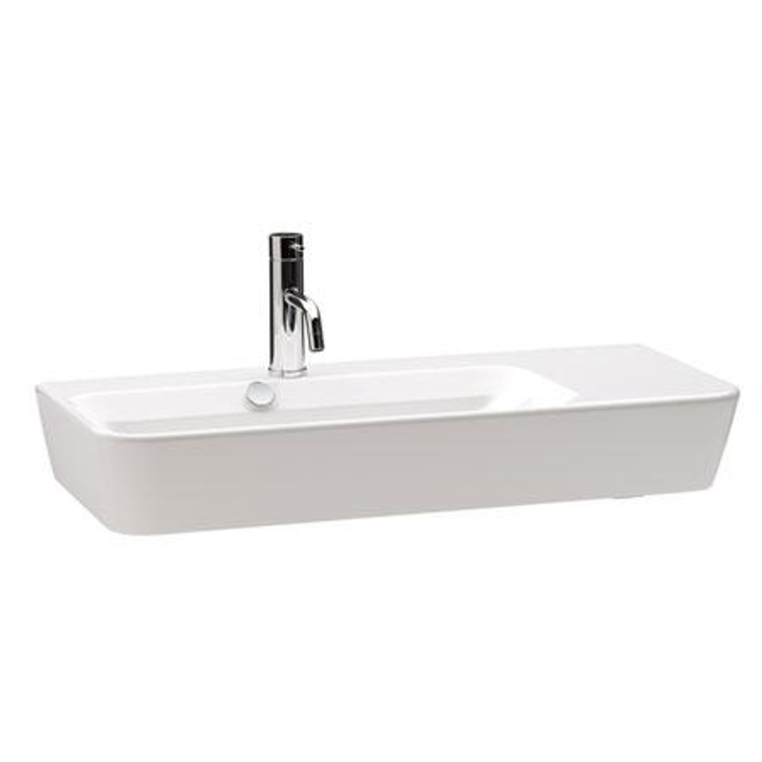 Gala Emma Square Asymmetric Lh Wall/Overmount Basin 1 Tap Hole