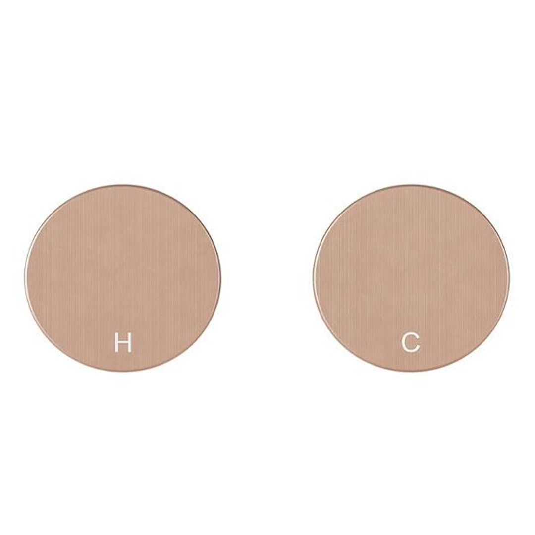 Meir Circular Wall Taps Champagne