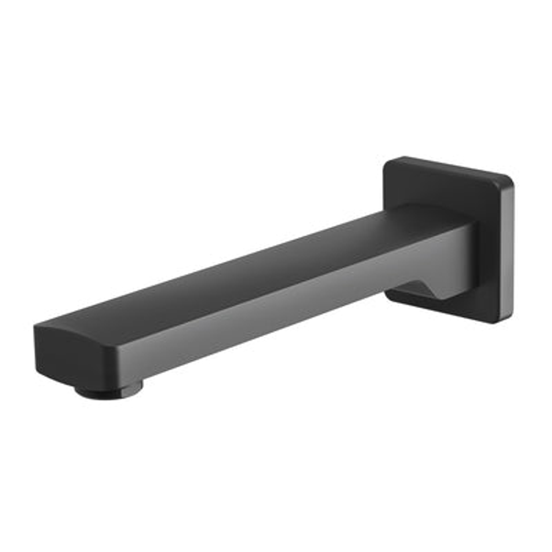 Phoenix Teva Wall Bath Outlet 200mm Matte Black 152-7620-10
