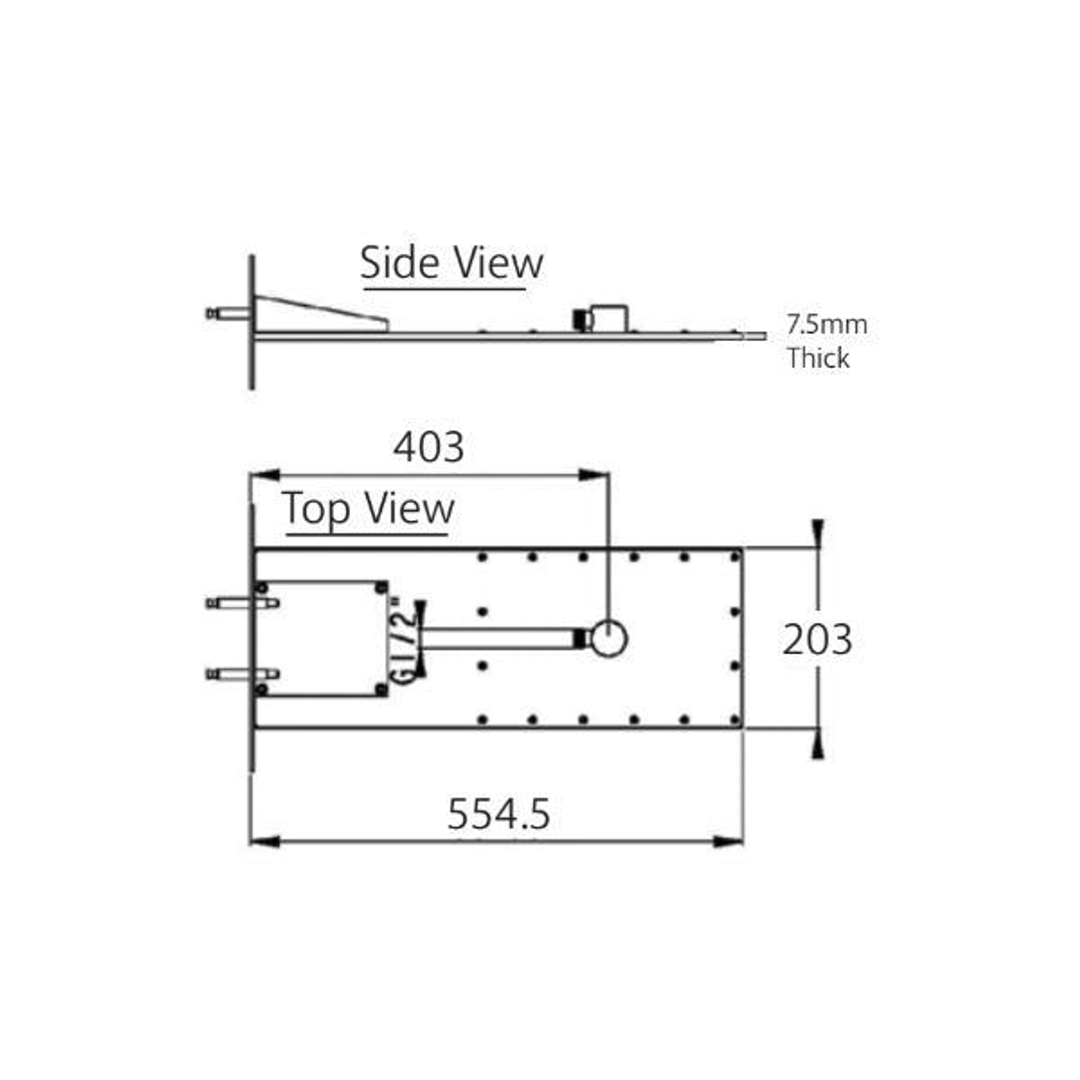 Fienza Koko Polished S/S Square Wall Shower Head Chrome