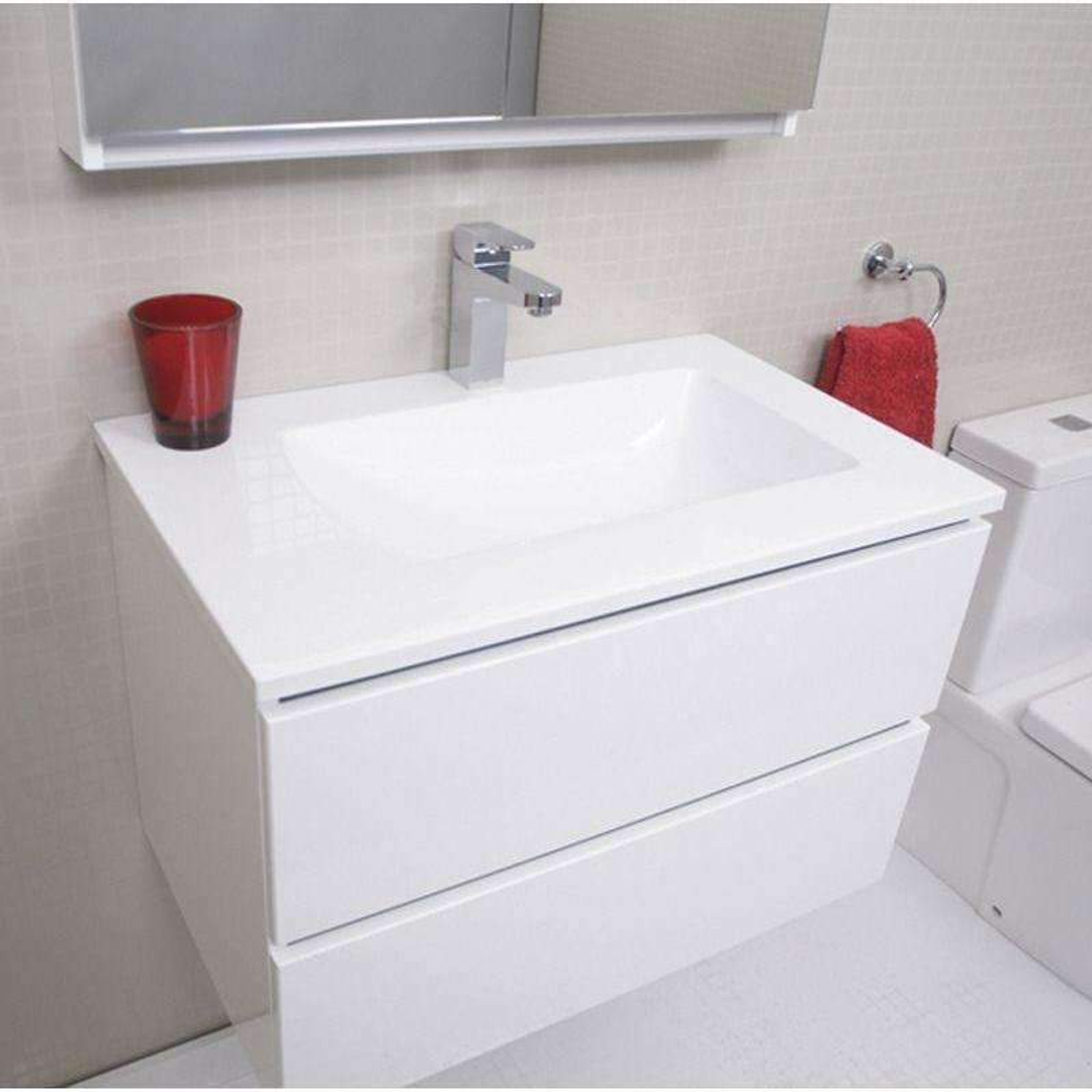 Rifco Platinum Dble Drw W/Hung 750 Vanity Icon Top Wht Pw7A