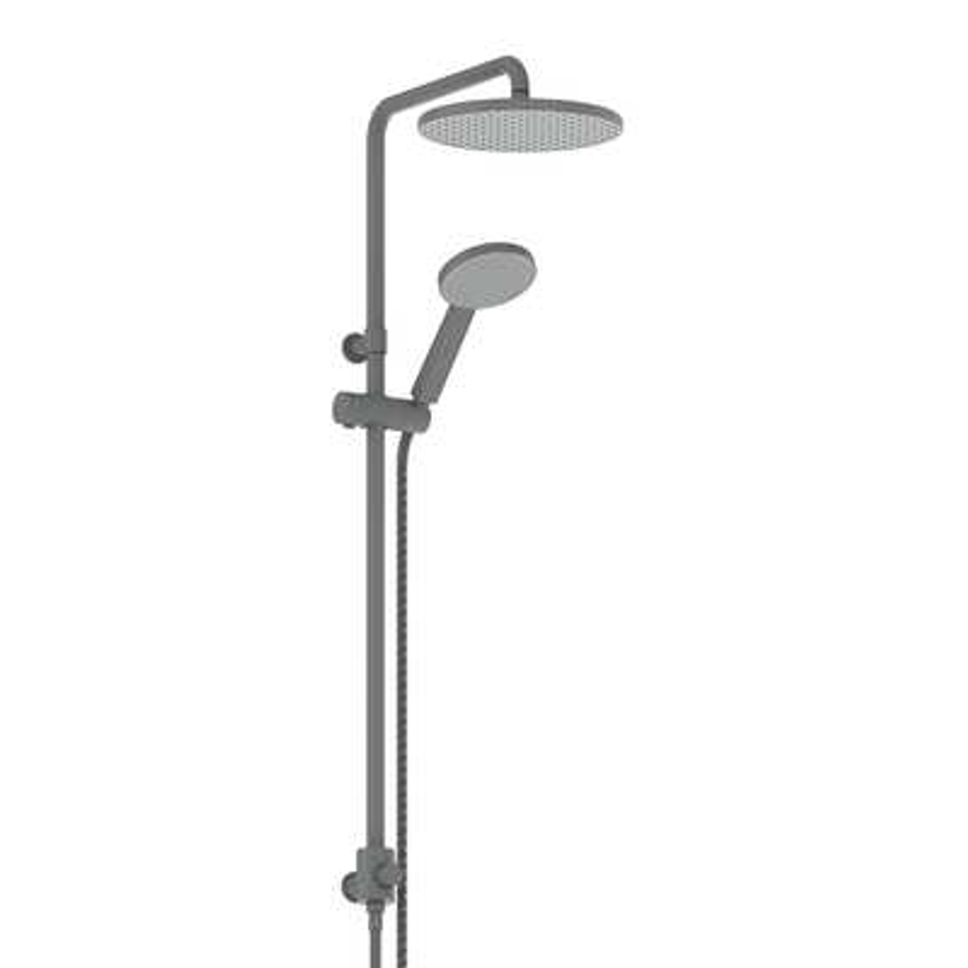 Greens Glide Rainboost Twin Rail Shower Gunmetal 1829091