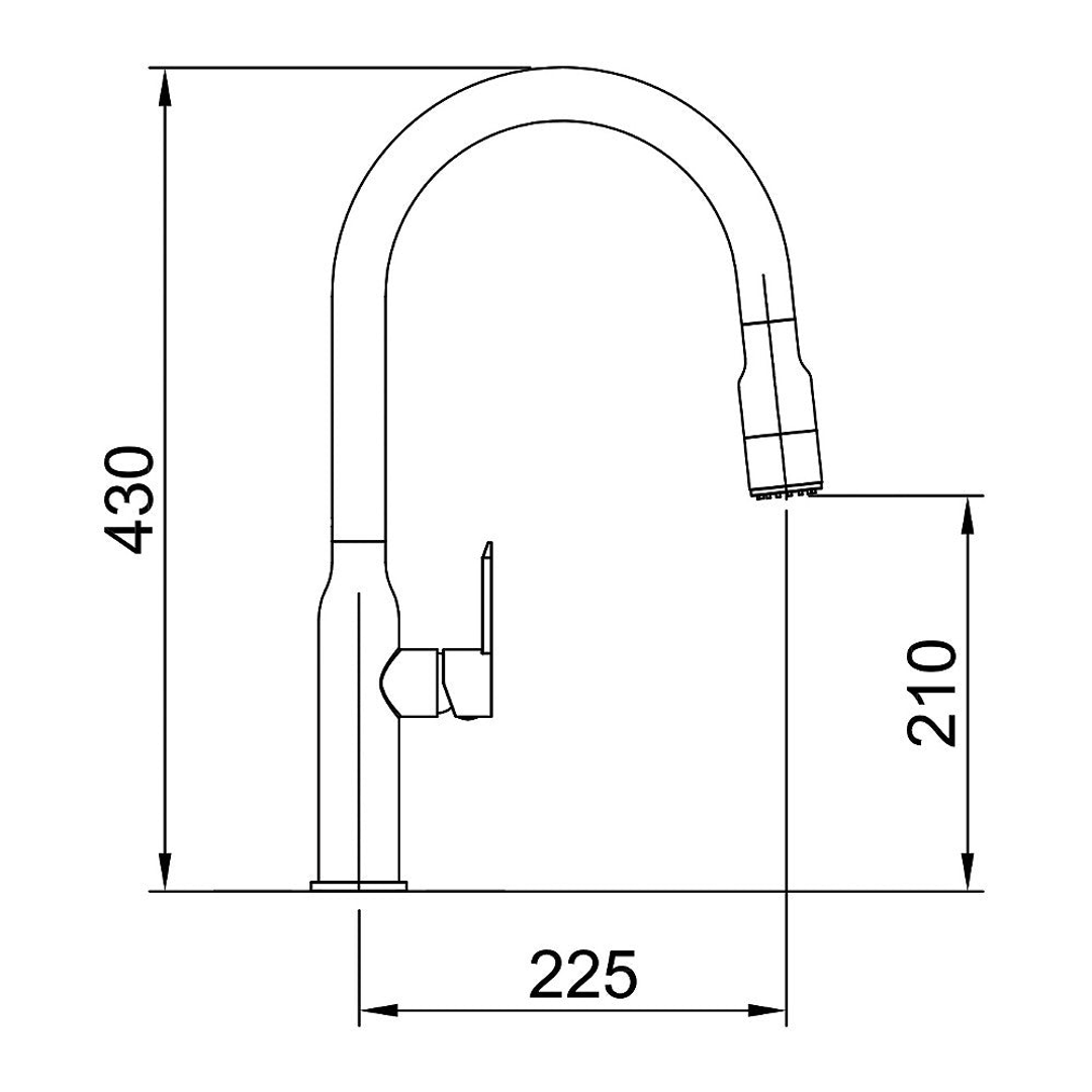 Streamline Arcisan Sink Mixer With 2 Jet Nozzle Chrome