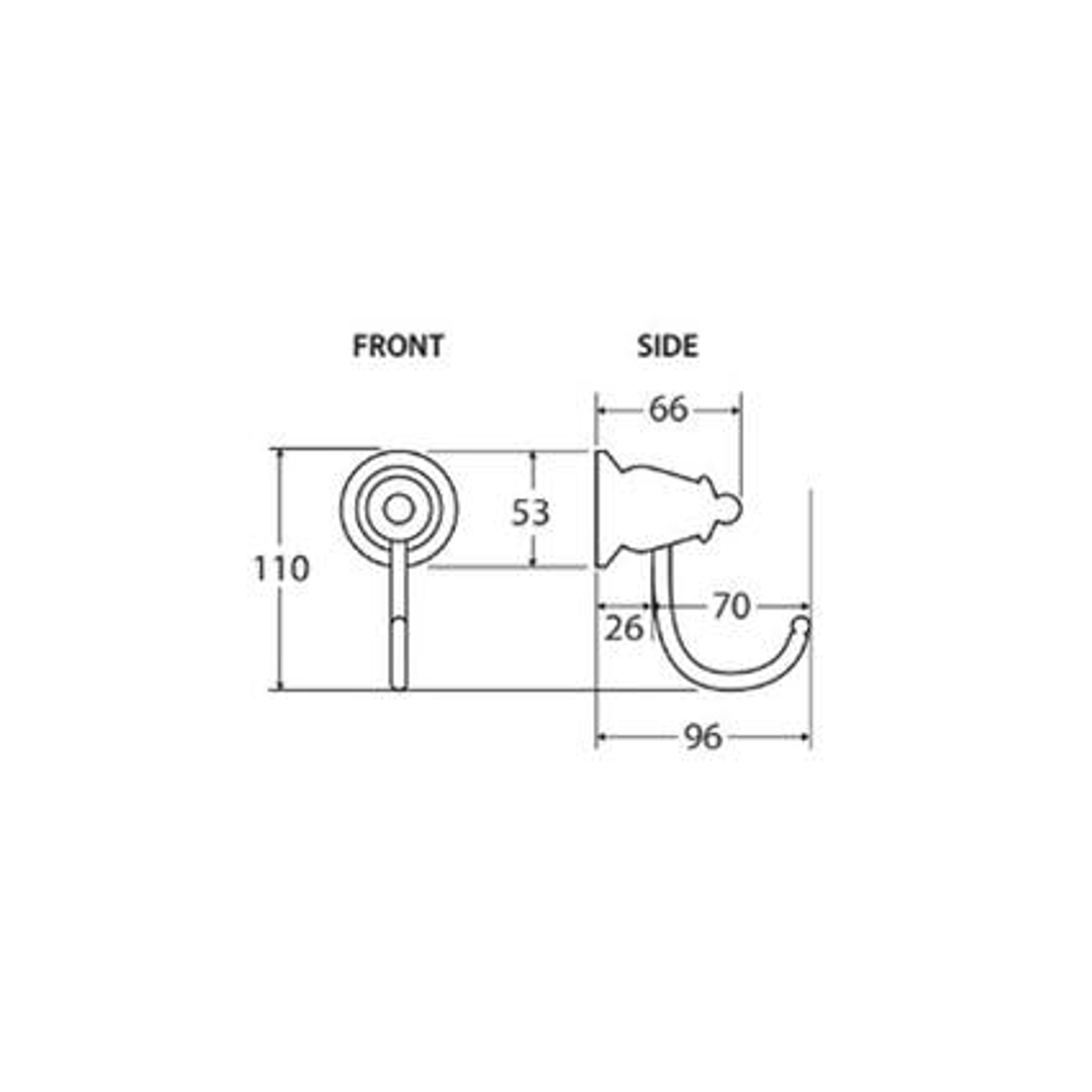 Fienza Lillian Robe Hook - Chrome