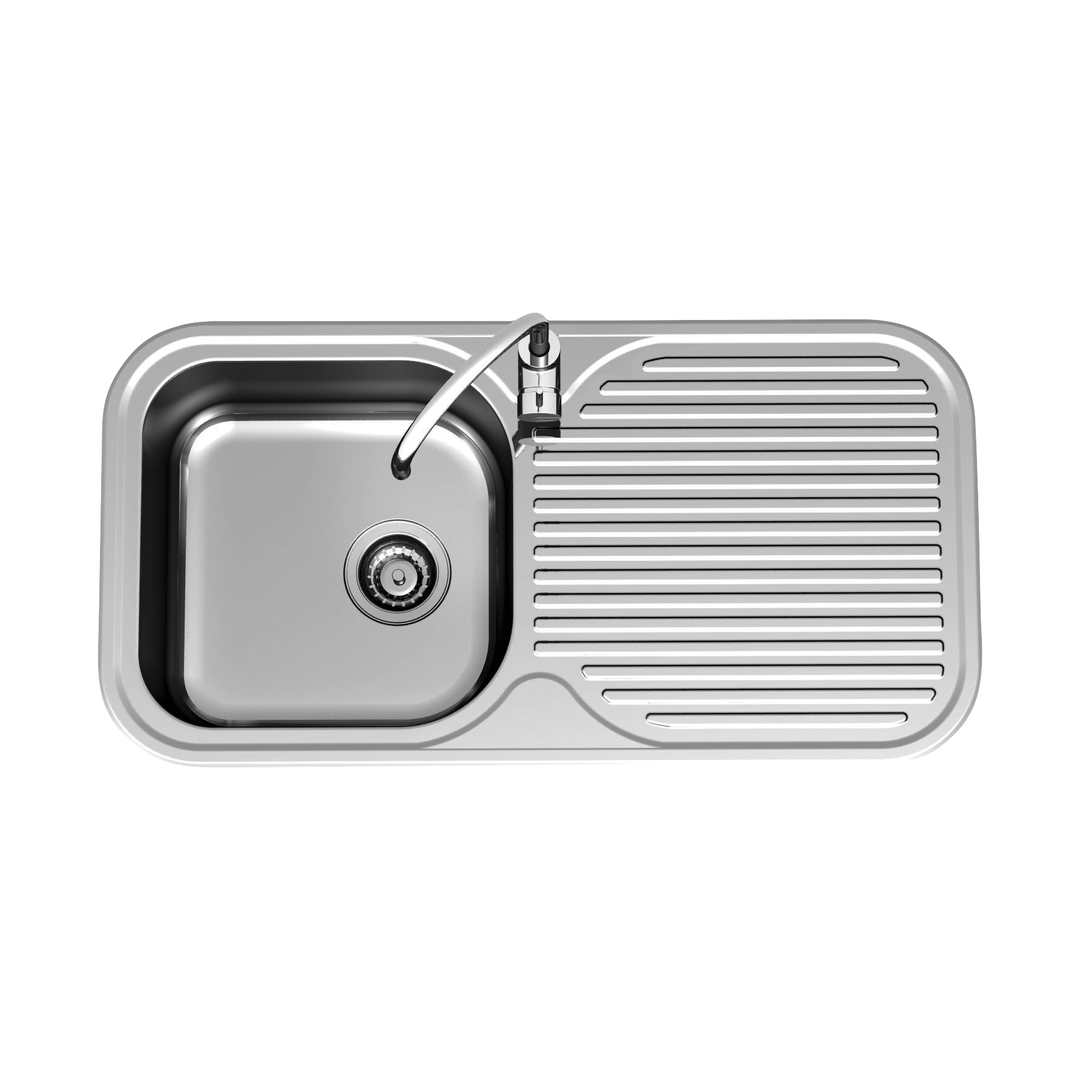 Clark S/S Sink Advance 1503F 930X480 1 Bowl 1 Tap Hole Left