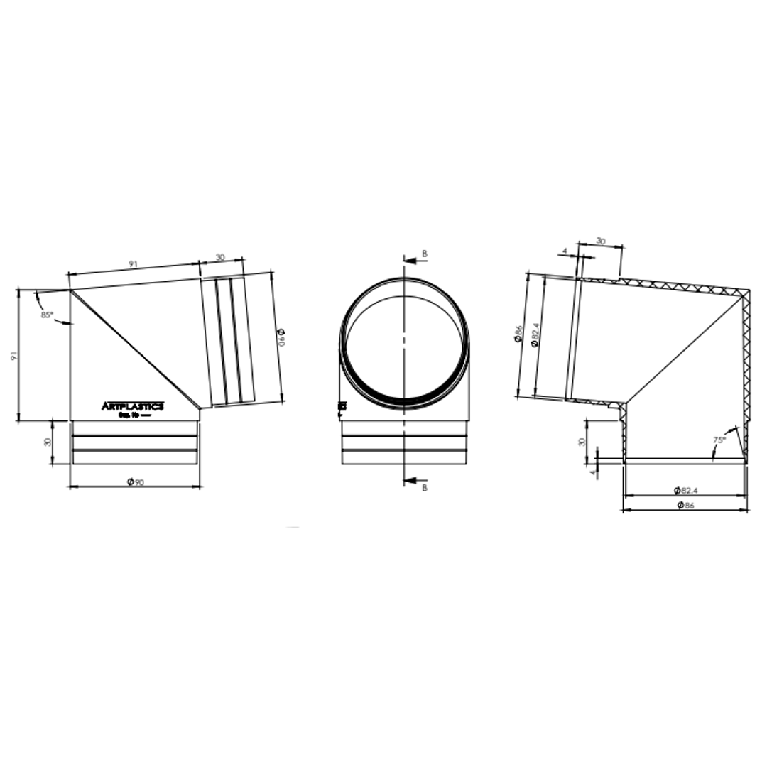 Stormwater 90 Degree Classic Downpipe Bend