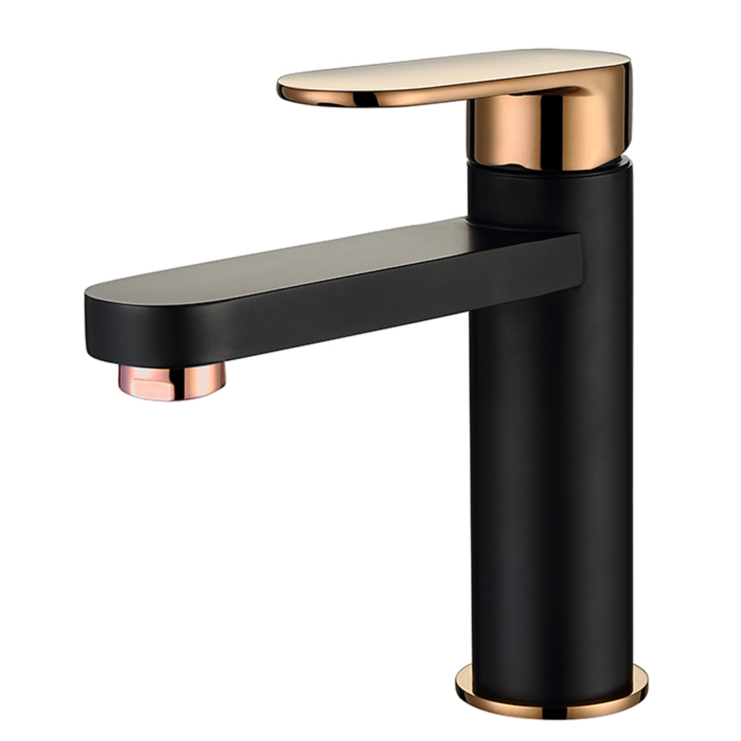 Otti Vetto Basin Mixer Matte Black & Rose Gold