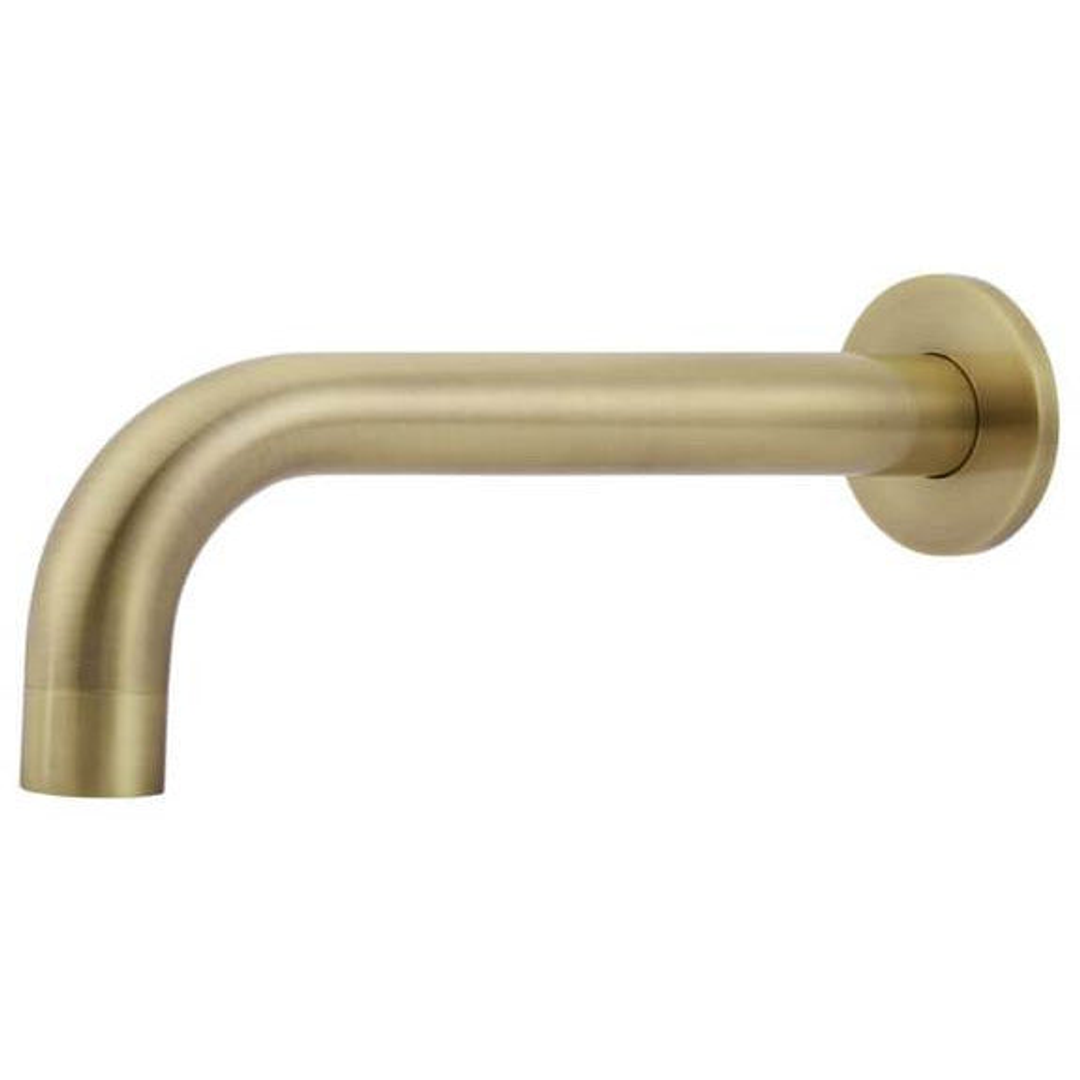 Meir Tiger Bronze Round Curved Wall Spout 200mm