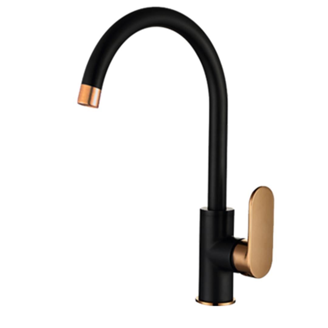 Otti Vetto Sink Mixer Matte Black & Rose Gold
