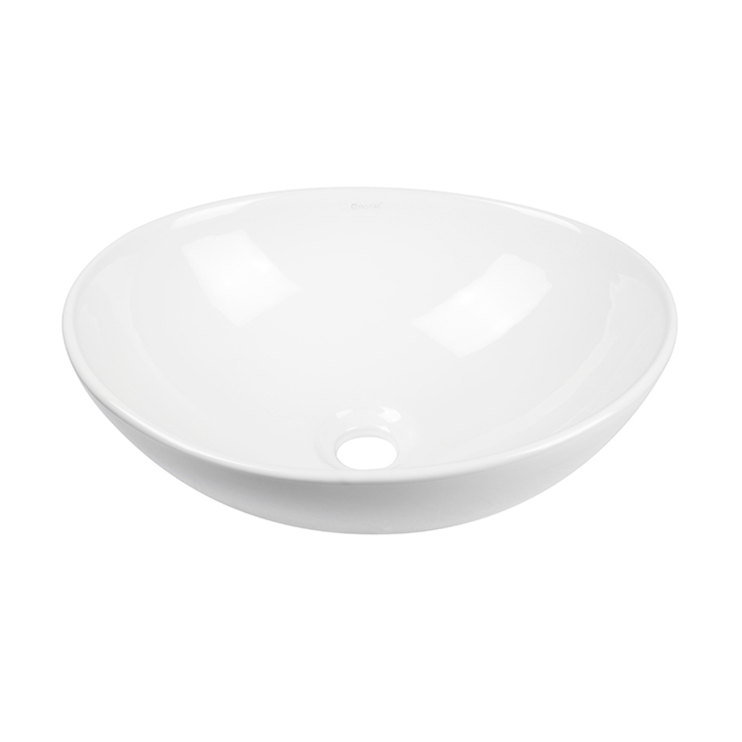 Otti Oval Counter Top Basin Gloss White Dimension: 400*340*145