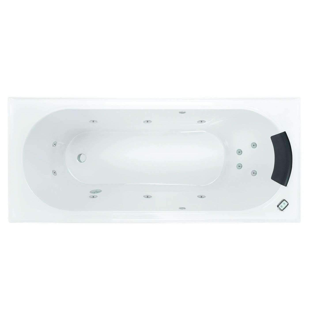 Decina Turin Rect Contour Spa Bath 12 Jets W/Cp Hp 1790mm