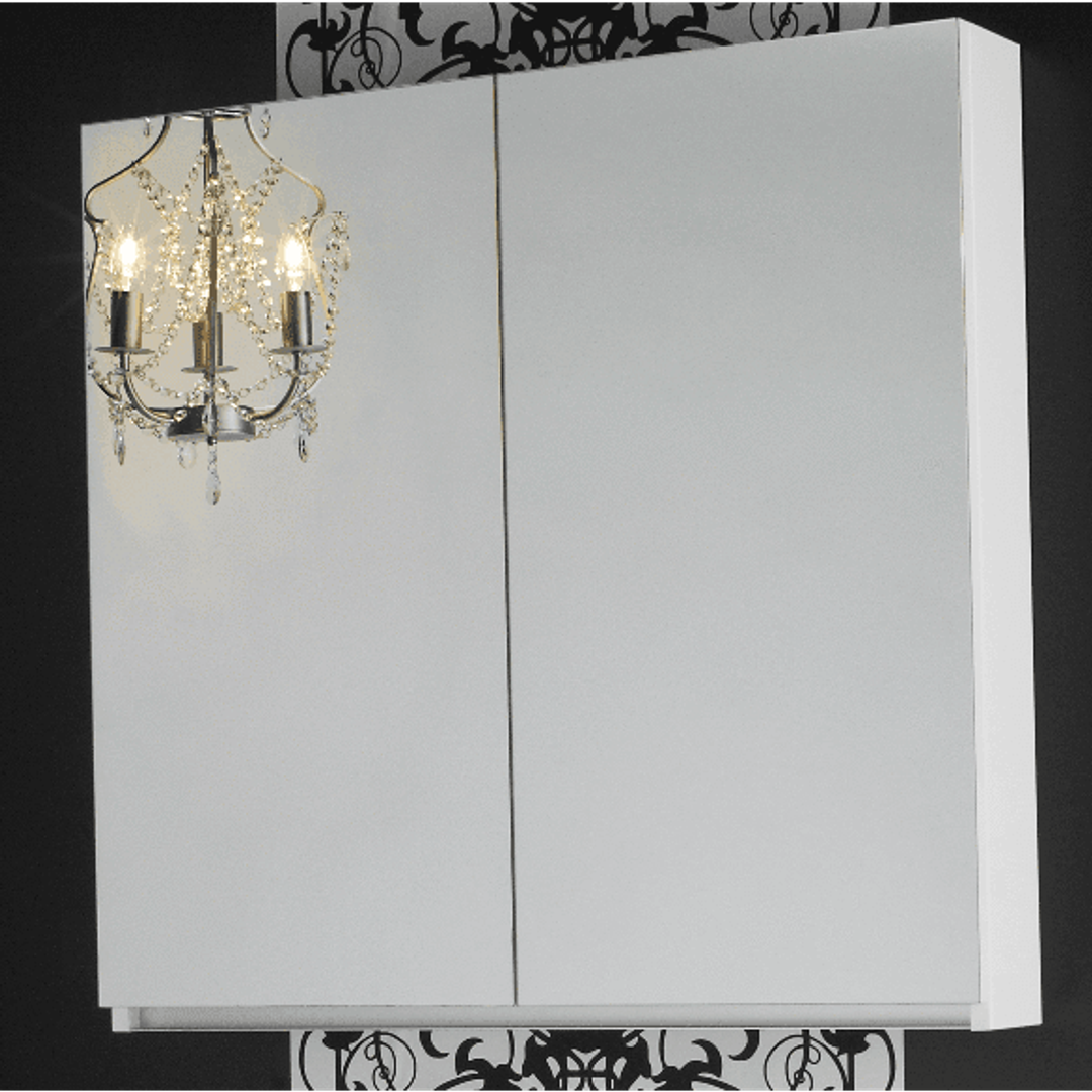 Rifco Platinum 450 Shaving Cabinet Single 730mm Gloss White