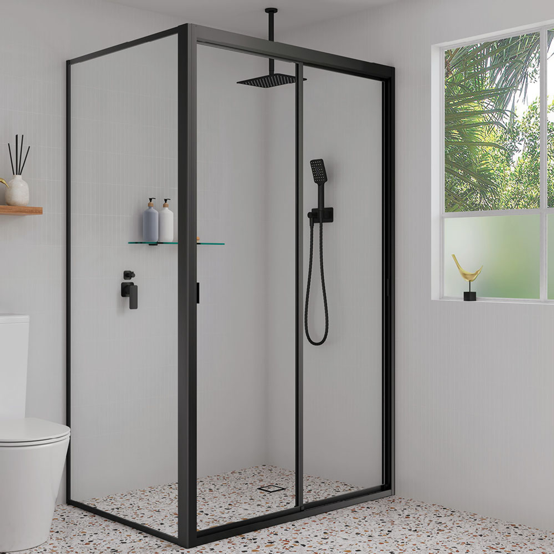 Fienza Tono Hand Shower Soft Square Plate Matte Black