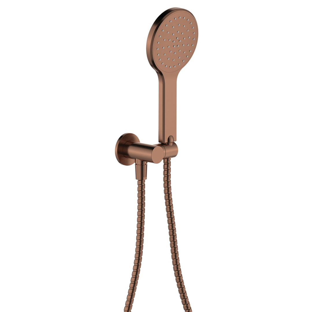 Fienza Kaya Hand Shower Round Plate Brushed Copper