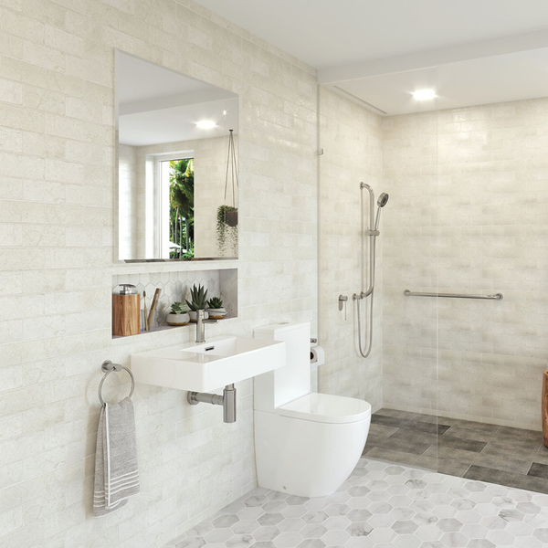 Stella Pwd Shower Rail 900mm S/S