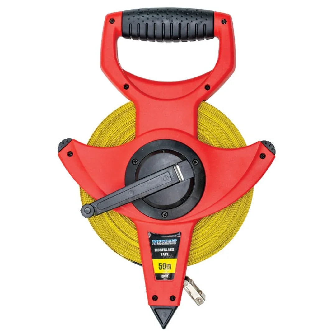 50Mt Fibreglass Open Reel Tape Measure - Burdens Plumbing