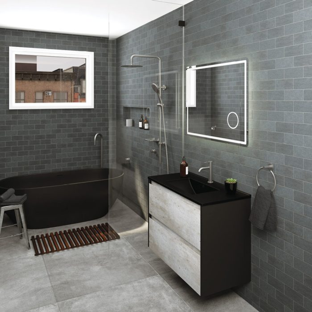 Fienza Kaya Twin Rail Shower - Gunmetal