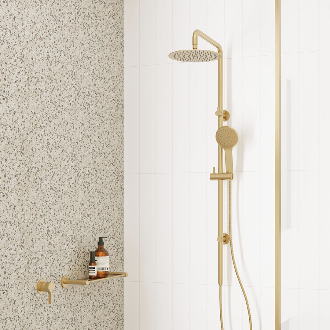 Fienza Kaya Twin Rail Shower - Urban Brass