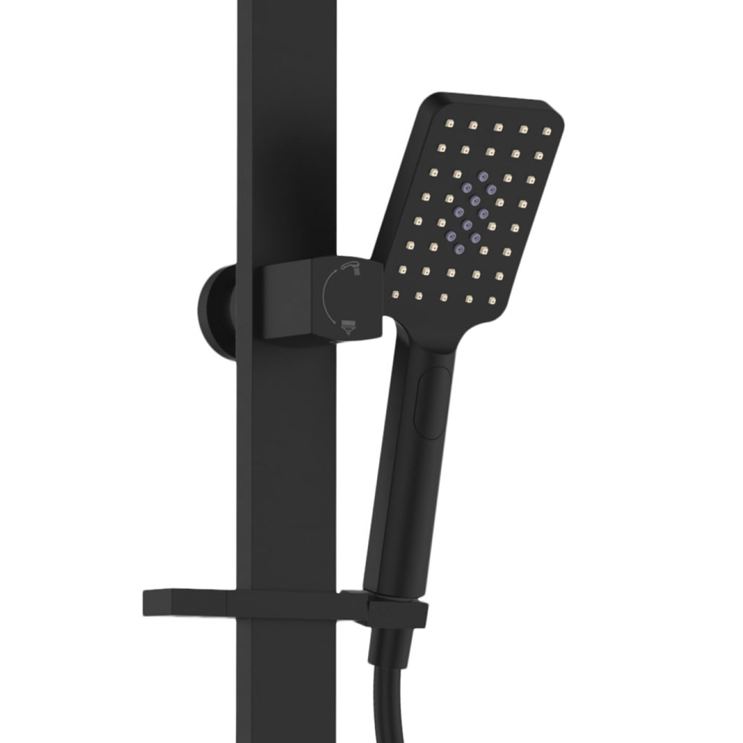 FIENZA TONO DELUXE TWIN SHOWER MATTE BLACK