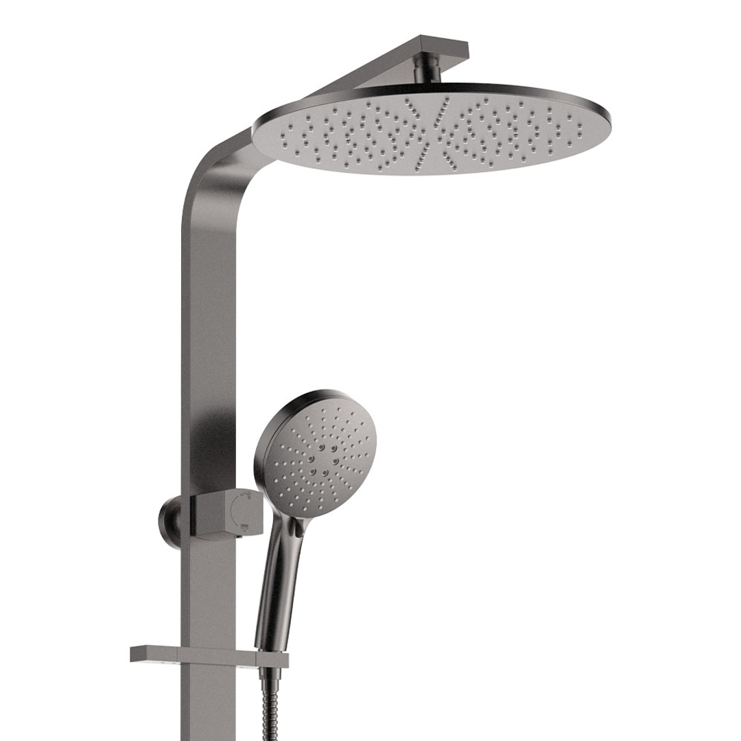 Fienza Empire Slim Deluxe Twin Shower Sus304 Gun Metal