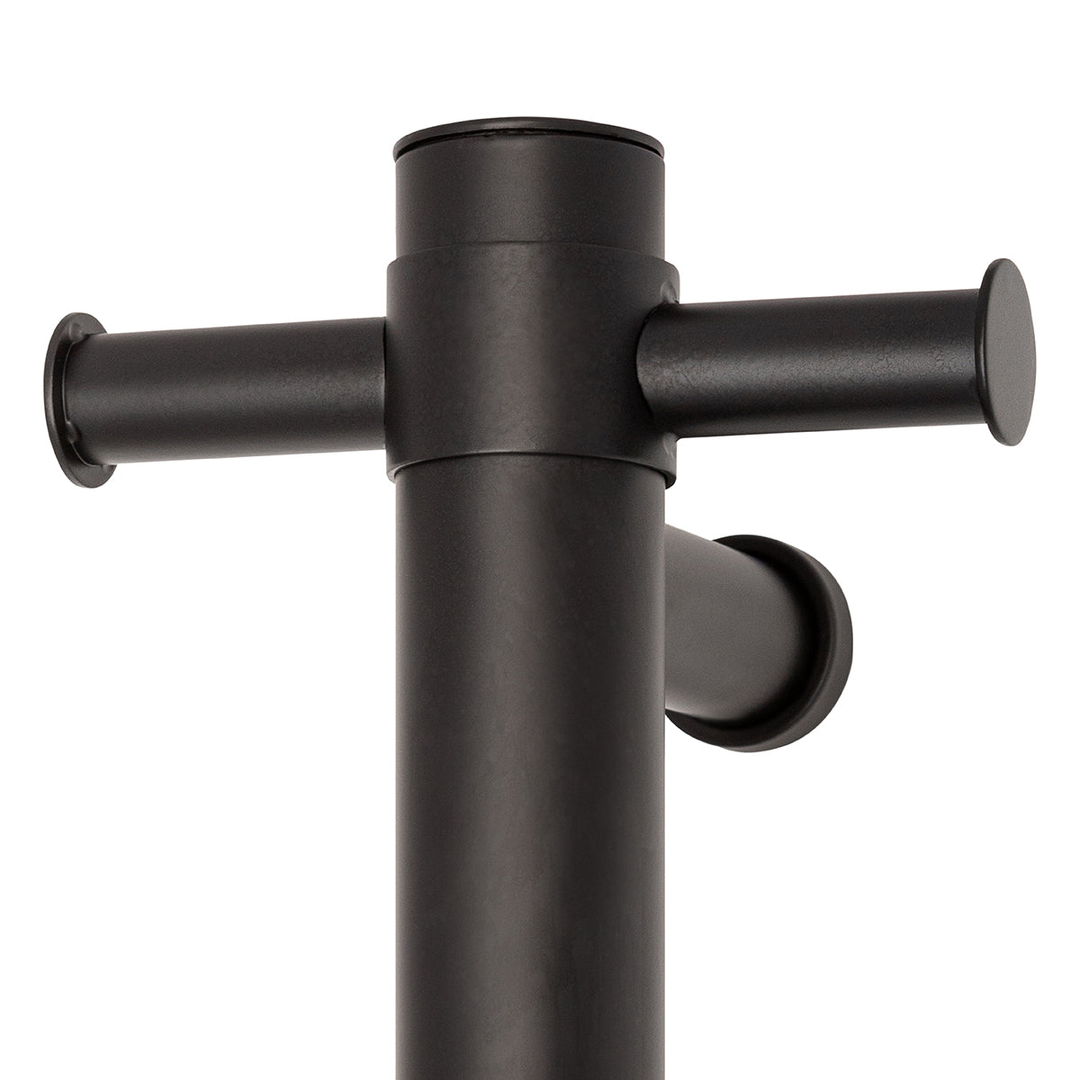 Thermogroup STRAIGHT/ ROUND 12VLT MATT BLACK VERTICLE TOWEL RAIL