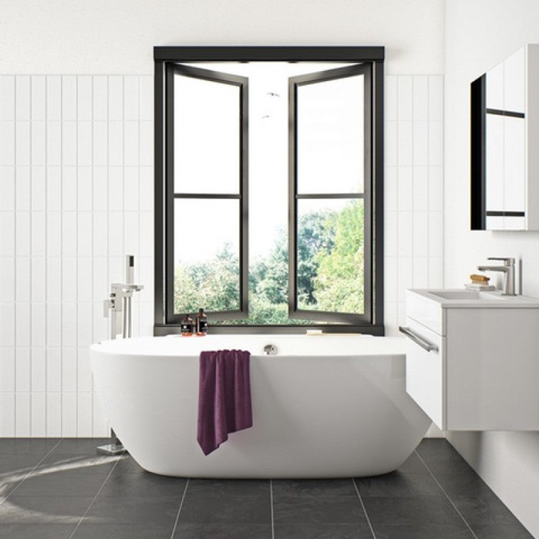 Belbagno Palermo Freestanding Bath Gloss White 1650mm