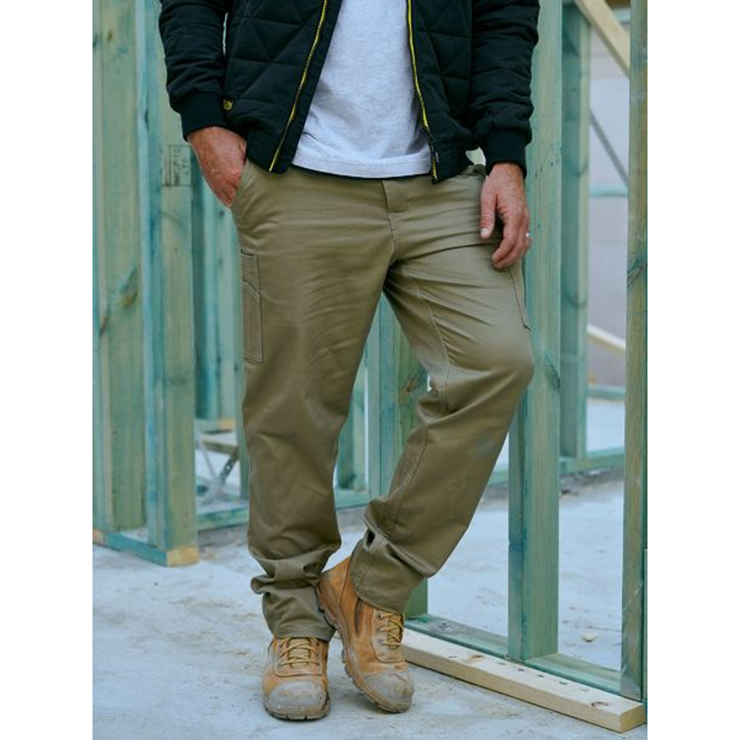 Bisley Stretch Cotton Drill Cargo Pant Khaki
