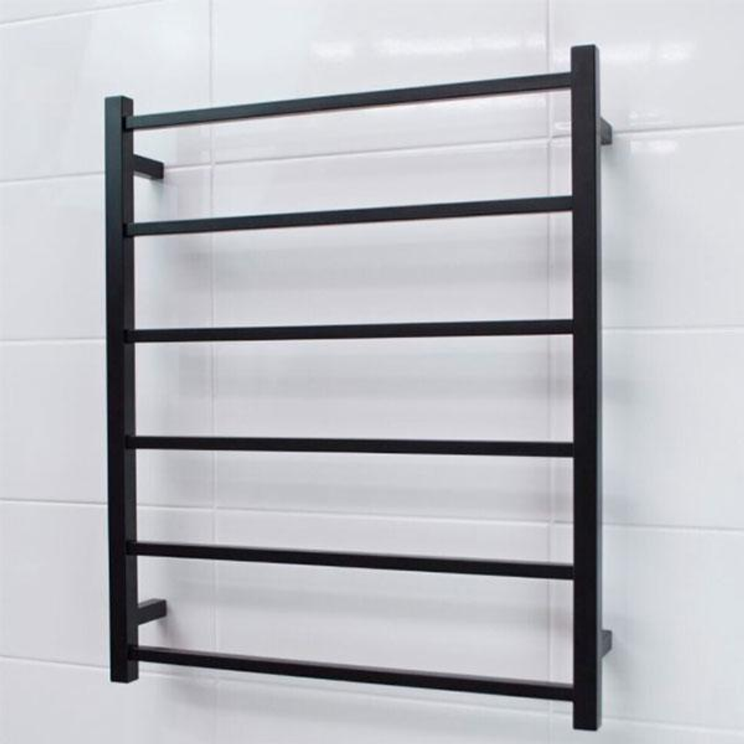 Radiant Square 6 Bar Non-Heated Rail 700mmx830mm Matte Black